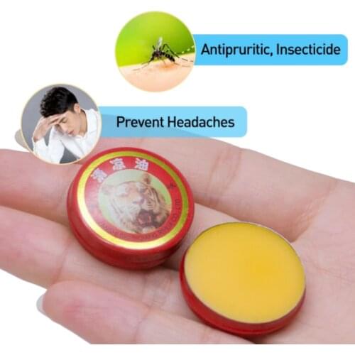 4Pcs Tiger Balm Cool Cream Essential Oil Family Red Muscle Rub Aches Cream for Adults Dizziness Heat Stroke Pain Relief Ointment