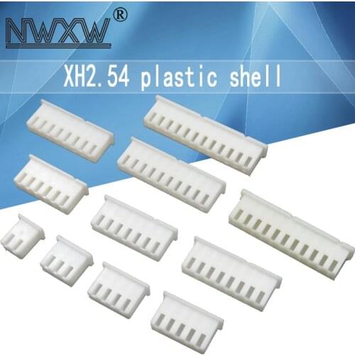 50pcs XH2.54MM-2P/3P/4P/5P/6P/7P/8P/9P/10P/11P/12P connector plastic shell white plug connector