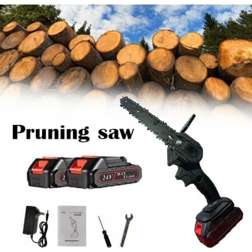 6'' 550W Woodworking Cutter Tool US Plug Mini Handheld Cordless Electric Chainsaw Garden Rechargeable Logging Cutter Tool