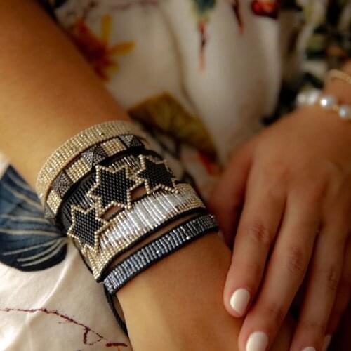 BLUESTAR Women Bead Bracelet star Heart Pulseras Mujer Moda MIYUKI Bead Bracelets Handmade Jewelry 2021