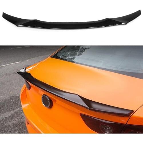 For 2019 2020 Mazda 3 Axela Car Rear Tail Trunk Wing Spoiler Lip Splitter Trim Gloss Black ABS Car Accessories Exterior Moulding