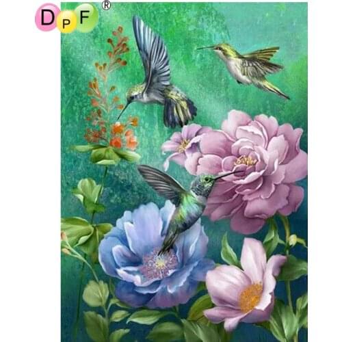 DPF DIY The bird flower 5D home decor diamond mosaic kit full square 3D diamond painting cross stitch crafts diamond embroidery