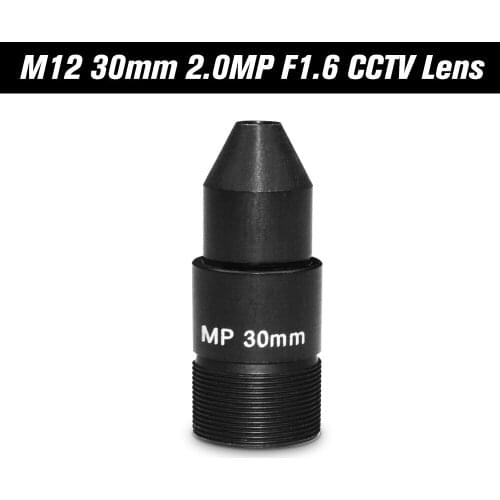 HD 2.0 Megapixel Pinhole 30mm Lens CCTV MTV Board Lens M12*P0.5 Mount Lens 1/2.7" Image Format Aperture F1.6 for Security