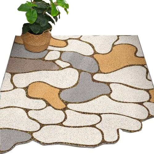 Personality Doormat Carpet Nordic Hot Sale Outdoor Entrance PVC Silk Loop Door Mats Household Living Room Car Foot Mat carpet