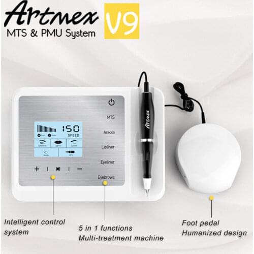 FDA Artmex V9 Permanent Makeup Tattoo Machine Eye Brow Lip Rotary Pen Dermograph Micropigmentation Digital Makeup Machine