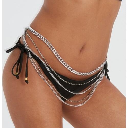 Stonefans Fashion Rhinestone Multi Layer Waist Chain Belt for Women Festival Accessories Metal Belly Chain Sexy Body Jewelry