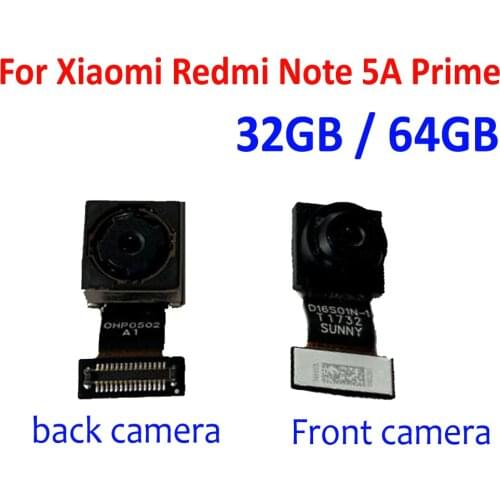 Original Good Work Back Big Main Rear Camera Module Small Facing Front Camera For Xiaomi Redmi Note 5A Prime 32gb 64gb
