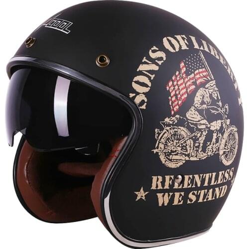 VOSS Son Goku Motorcycle Helmet Vintage Open Face Helmet Inner Visor Motocross Jet Retro Capacete Casque Moto Racing Helmet