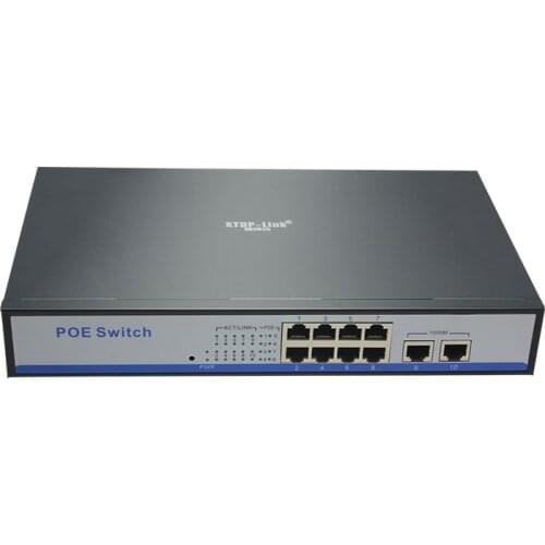 B90 smart desktop wall mount manage 8+2 gigabit ethernet switch 150w IEEE802.3af/at poe for 960P/1080P 2MP 3MP hd ip cameras