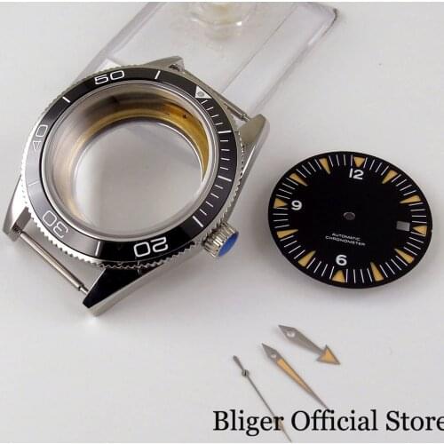 Stainless Steel 41mm Automatic Wristwatch Case Sterile Dial Hand Seeing Back for ETA 2836 2824 MIYOTA 8215 8205