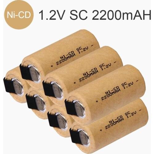 New 1.2V 2800mah SC Ni-Cd Rechargeable Battey with Tab Power Tool SUBC Cells For Screwdriver Electric Drill FreeShipping