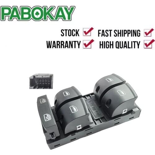 New Black Electric Power Window Master Control Door Switch For Audi A6 Q7 Quattro 4F0959851A 4FD959851A 4F0959851