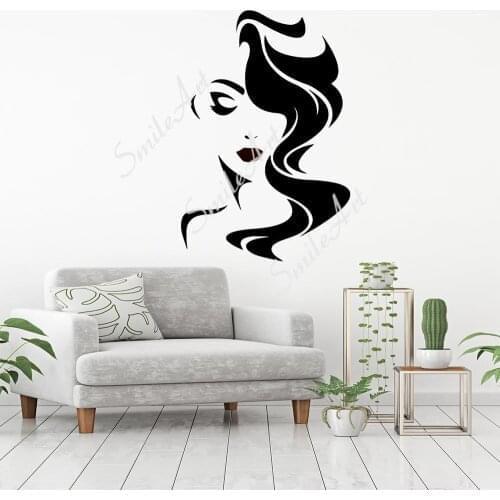 New Design Beauty Salon WallSticker Self Adhesive Vinyl Waterproof Wall Decal For Living Room Home Decor Wall Art Sticker Murals