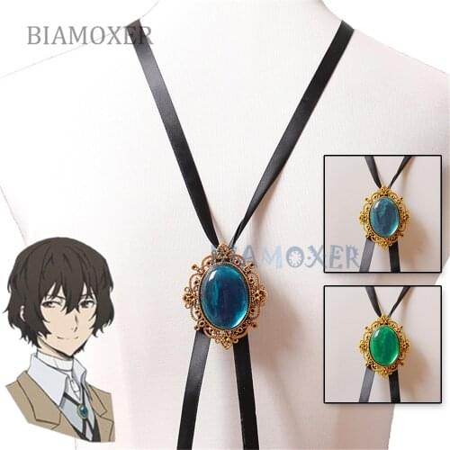 Osamu Dazai Necklace Anime Bungo Stray Dogs Bolo Bola Tie Cosplay Prop Accessory Adjustable