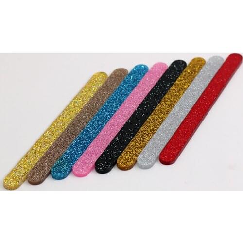 10pcs Reusable Popsicle Sticks Glitter Acrylic Pop Popsicle Sticks 11.5CM Length Ice Cream Sticks Craft Popsicl Accesorios