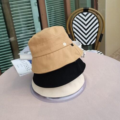 Japanese Letter Foldable Bucket Hats 2021 Women Simple Vacation Sunshade Sunscreen Korean Outdoor Fisherman Hat Girl Beach Cap