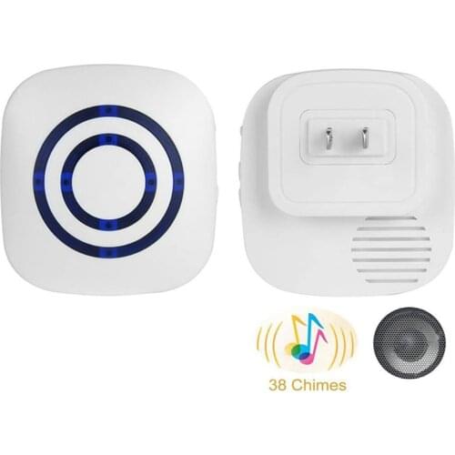 Portable Wireless Doorbell Set US Plug Motion Sensor Transmitter 110 Degree Door Chime Bell Alert For Home Electronics Doorbell