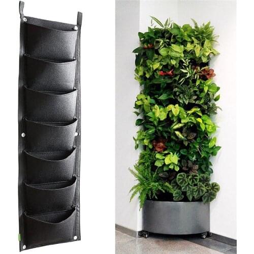 Growing Bag Felt Vertical Planter Wall Mounted Root Control Bag Indoor Plant Decoration Storage Bag