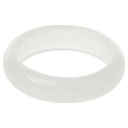 Rarely 8mm Wide Natural Fluorite luminous Stone Glow in Dark Ring Fine Jewelry F3MF