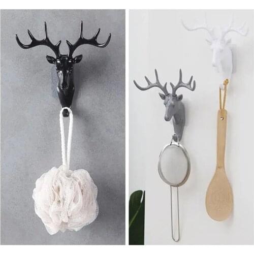 Antlers American Style Household Decorative Hooks Hangings Wall Unique Deer Head Wall Keys Hooks Home Decoration