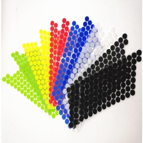 Self Adhesive Fastener Tape Dots 15mm MultiColor Strong Glue Magic Sticker Disc White Black Round Coins Hook Loop Tape 100Pairs