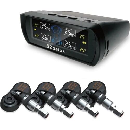 SZDALOS TP400 TPMS Colorful Solar Auto charged Display with internal sensors Wireless Universal tire pressure monitoring system