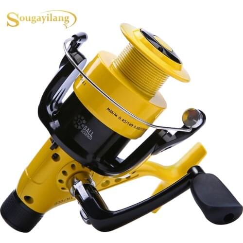 Sougayilang New 11+1BB Carp Fishing Spinning Reel Yellow 2000-7000 Series Fishing Wheel Fishing Tackle