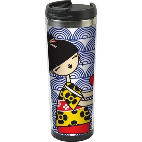 Allmug In Steel Thermos Mug - Japanese Girl