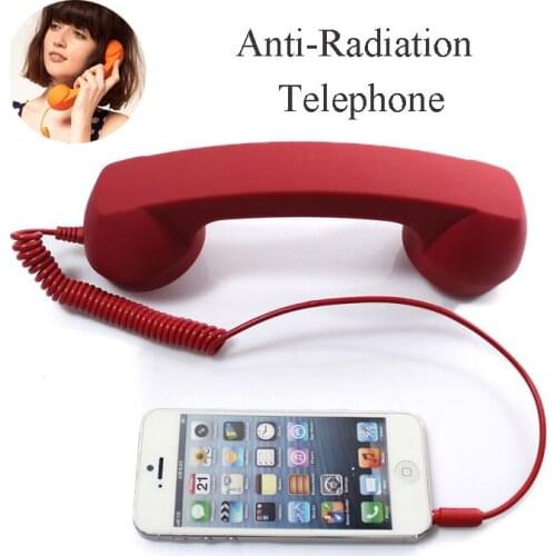 Phone earphone Anti-Radiation 3.5AUX volume control earphone Anti-Radiation phone call receiver For iPhone4 4S 5 6 Android Phone