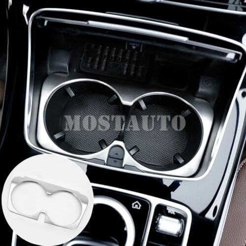 For Benz E Class W213 S213 Inner Console Water Cup Holder Cover Trim 2017-2018 1pcs Car Accessories Interior Car Decor Car Trim