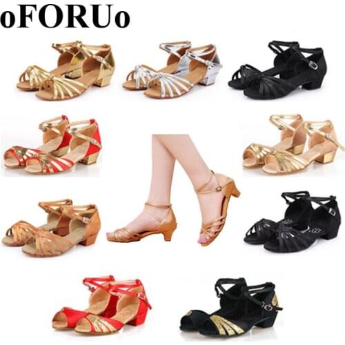 2017 New Latin shoes children kids adult Women latin dance shoes Ballroom Salsa shoes for woman size 24~40 SR004
