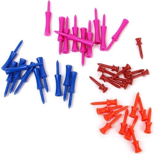 40Pcs Mixed Colors 4-size Plastic Castle Step Golf Tees Training Accessories
