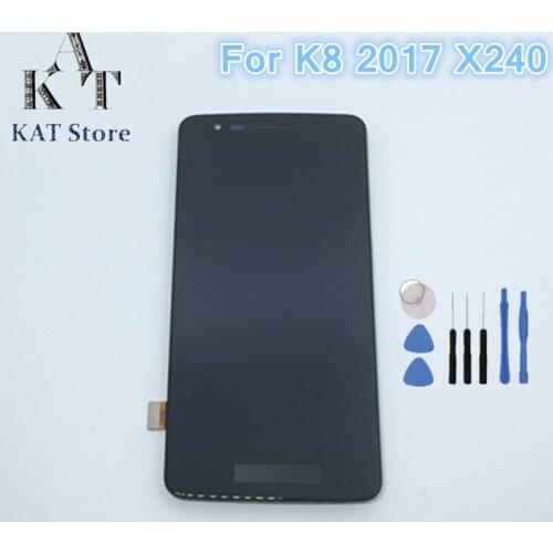 5.0" Original LCD Display Touch Screen For LG K8 2017 X240 LCD Digitizer Assembly With Frame Gift Tools
