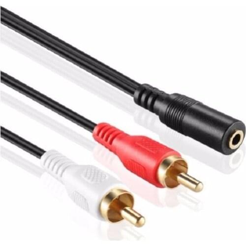 LBSC 5FT Stereo Splitter 3.5mm Female to 2-RCA Audio -Jack Adapte