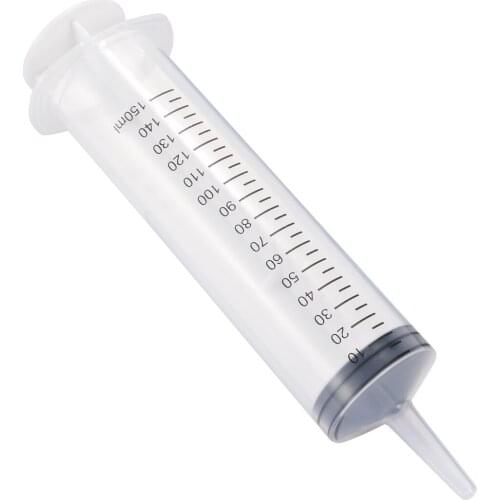 150ML Glue Syringe Large Plastic Syringe Measuring Reusable For Dispensing Adhesives Liquids Gels Glues