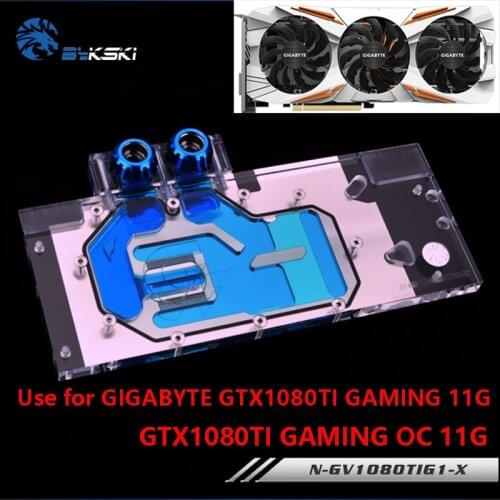 BYKSKI Water Block use for GIGABYTE GTX1080Ti-Gaming-OC-11G/GTX1080TI-GAMING-11G / GV-N108TTURBO-11GD Full Cover Copper Block