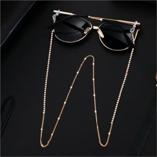 Sunglasses Masking Chains For Women Acrylic Pearl Crystal Eyeglasses Chains Lanyard Glass 2021 New Fashion Jewelry Wholesale