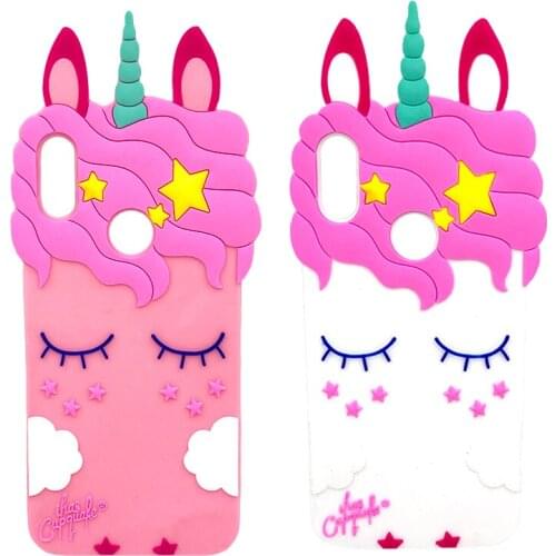 For Huawei Y6 2019 Case Silicone Cover Cute 3D Unicorn Soft Phone Case For Huawei Y 6 2019 MRD-LX1 MRD-LX1F Y6Prime Y6 Pro 2019