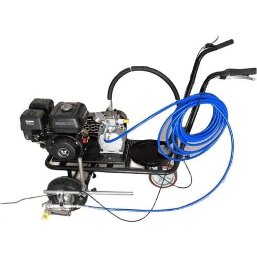 Black Spraying Machine Hand Push Road Marking Machine 6L Single Gun For Parking Lot Football Field Street Parking Space Marking