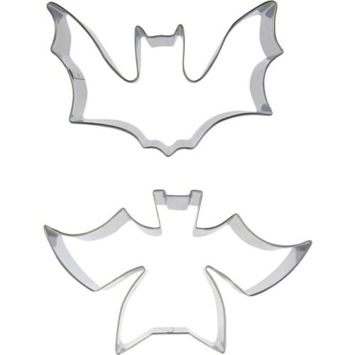 Black bats,Vampire bat shaped 2 piece biscuit cutting molds, baking tools, cake decorating soft candy tools