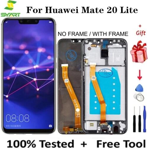 For Huawei Mate 20 Lite LCD Display Touch Screen Digitizer Assembly Replacement Parts + Free Tools For Mate 20Lite 6.3" LCDs