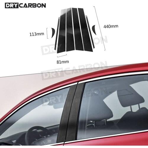 For Toyota Camry 2018 2019 Carbon Fiber Car Door Window B Pillar C Pillar Cover Trim Exterior Decoration Stickers Accessories