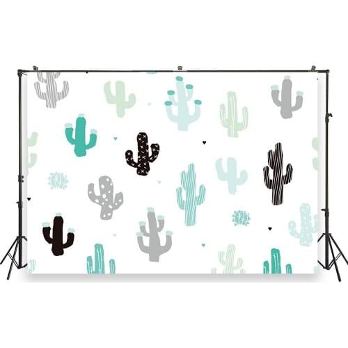 HUAYI Photo Background Newborns Boys Birthday Photography Backdrop cactus pattern Custom Studio Photobooth Backdrop XT-7105