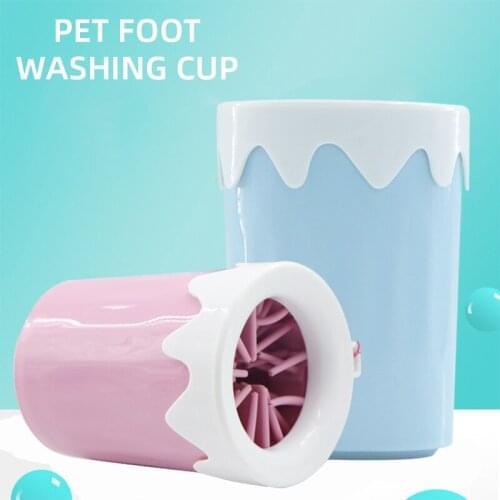 2021 New Dog Paw Cleaner Cup Soft Silicone Combs Pet Foot Washer Cup Paw Clean Brush Quickly Wash Dirty Cat Foot Cleaning Bucket