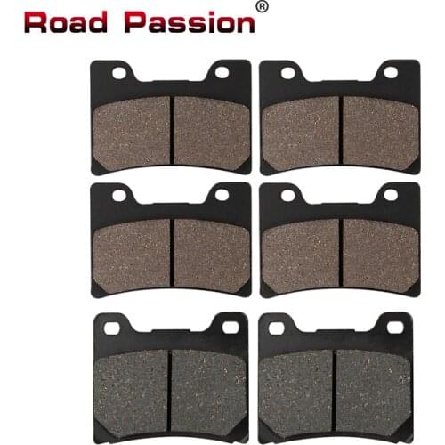 Road Passion Motorcycle Front and Rear Brake Pads for YAMAHA FZR750 FZR1000 FZR600 YZF600 FJ1200 V-Max Vmax 1200 TDM850 TRX850