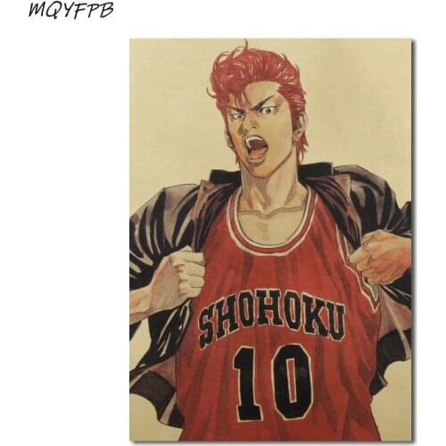 Anime SLAM DUNK Sakuragi Hanamichi Kraft Paper Poster Home Room Decoration Painting Core 50.5x35cm