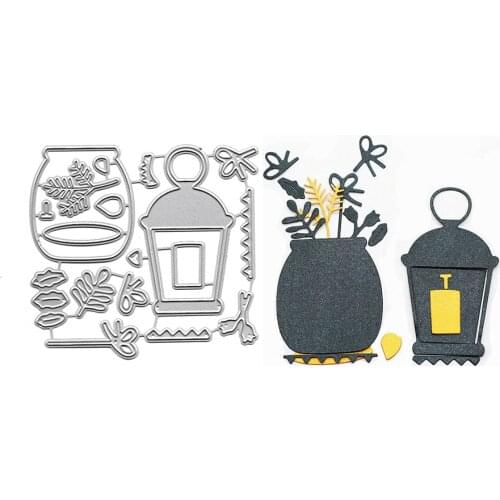 Embossing Dies Cutting Vase Lantern Metal Die Scrapbooking Photo Album Paper CardMaking Stencils DIY Handcraft Stamping Dies New