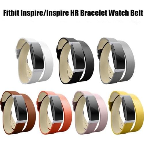 Genuine Leather Strap Bracelet for Fitbit Inspire Replacement WatchBand for Fitbit Inspire HR Smart Watchband Accessories 100pcs