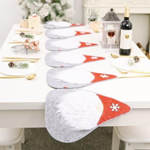 Christmas decorated with faceless dolls creative tablecloths and family mats