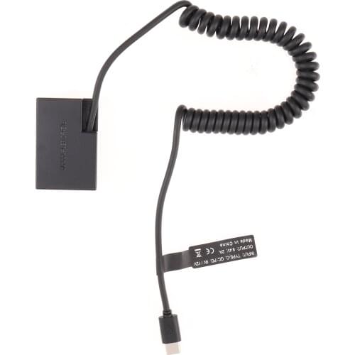 FOTGA LP-E18 Decoded Dummy Battery Power Adapter +Type C Cable for Canon RP 77D 200D 250D 750D 760D 800D 850D Rebel T6i T6s T7i